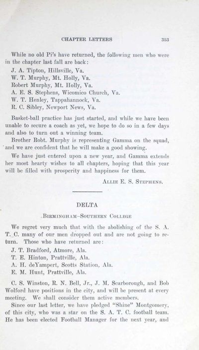 Delta, February 1919